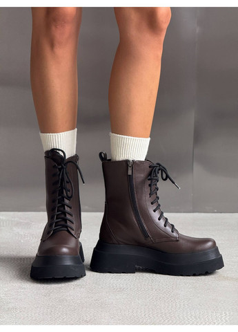 Зимние зимние кожаные берцы Helen