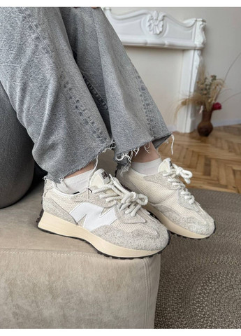 Бежеві всесезонні кросівки 327 beige laces New Balance