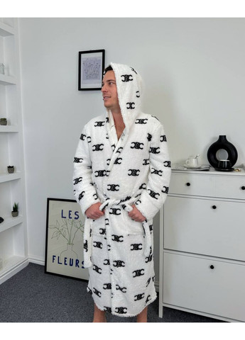 Халат 15600 унисекс пушистая махра с капюшоном, поясом, карманами. Україна (369270994)