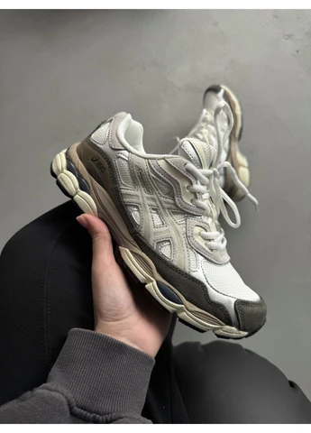 Бежевые демисезонные кроссовки мужские asics gel-nyc brown/cream асикс гель нюк бежевые No Brand