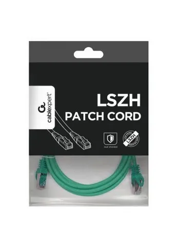 Патч-корд (PP6A-LSZHCU-G-1M) Cablexpert 1м S/FTP Cat 6A CU LSZH green (388927221)