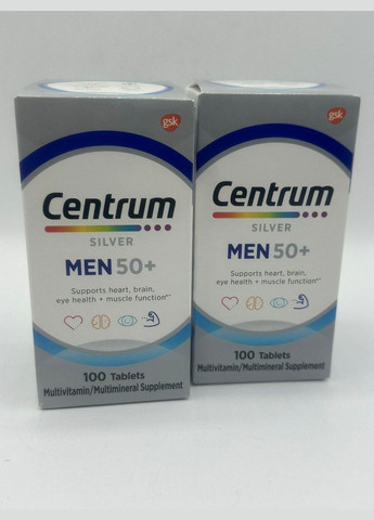 Вітамінномінеральний комплекс для чоловіків віком від 50 років Silver Men 50+ (100 таблеток на 100 днів) Centrum (280265991)