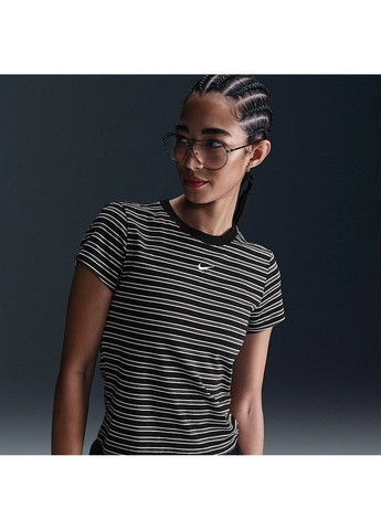 Футболка женская Chill Knit Tee Pnx Black/Grey Nike - (365962636)