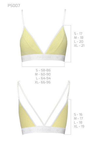 Жовтий демісезонний спортивний топ із подвійними бретелями ps007 top yellow, size s Passion
