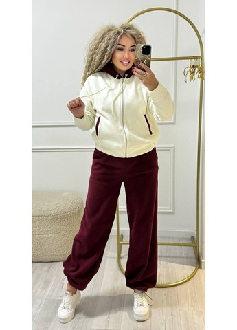 Костюм женский флисовый брюки на затяжках и кофта. No Brand (367738565)