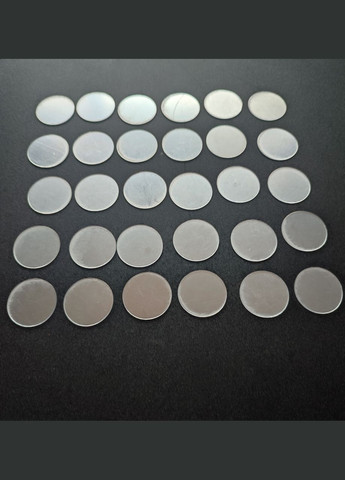 Дзеркальні пластикові наклейки круги Срібні 30 шт 3 см Б369 No Brand (302242135)