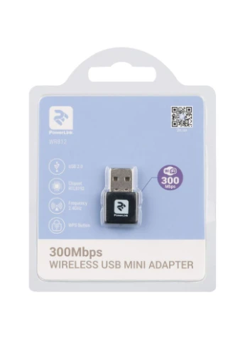 Wi-Fi адаптер PowerLink WR812 N300 USB2.0 (-WR812) 2E (322938081)