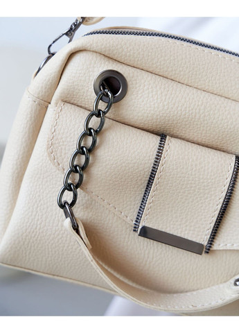 Сумка жіноча Хлоя бежевий екошкіра молодіжна для повсякденного використання клатч через плече ProDobro (367264410)