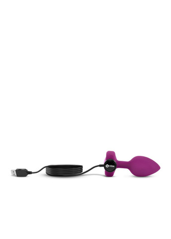 Анальная пробка с вибрацией Vibrating Jewel Plug S/M Pink Ruby, силиконовая, розовая B-Vibe (292012167)