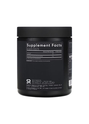Креатин Creatine Monohydrate - 300g Sport Research (364201569)