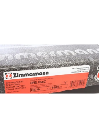 Диск гальмівний ПЕРЕДН CHEVROLET ZAFIRA 04/01-,OPEL ASTRA G COUPE 03/00-05/05 ASTRA H 03/04- ASTR 430.1483.20 ZIMMERMANN (366173200)