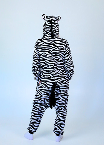 Кігурумі піжама Зебра плюшеве чорно-білий для жінок з капюшоном Lalapka (362490081)