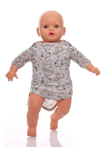 Боді з коротким рукавом для хлопчика кулір сірий Сова 74 см (50056) BABYKROHA (297199816)