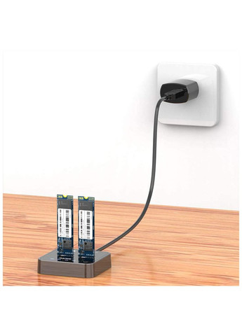 Докстанция для накопителей 2*NVMe M.2 SSD Key USB 3.1 Gen2 Type-C (K3016P) Maiwo