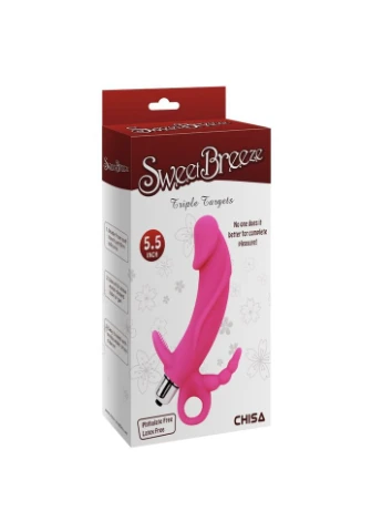 Вібромасажер для потрійної стимуляції рельєфний Sweet Breeze Triple Targets, Chisa (383102928)