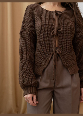 Коричневый демисезонный кардиган Larionoff