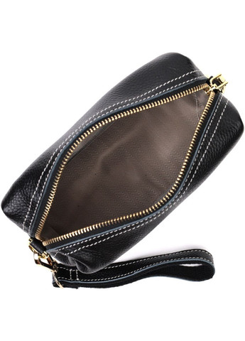 Женская сумка-клатч из натуральной кожи с двумя ремнями Vintage черная (sku_22276) No Brand (329853143)