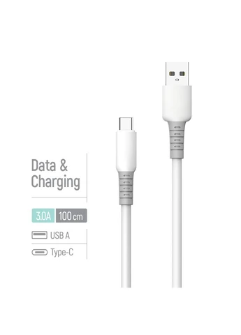 Кабель USB - USB Type-C (M/M), liquid silicone, 3А, 1 м, White (CW-CBUC093-WT) Colorway (398919438)