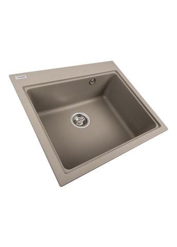 Гранітна мийка для кухні 5852 VESTA матовий Титан Platinum (269794634)