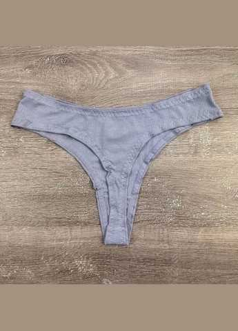 Жіночі бавовняні стрінги в рубчик з високою посадкою та фурнітурою-сердечком 5 штук No Brand Стрінги (340268420)