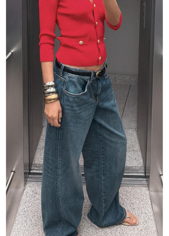 Красный демисезонный кардиган Zara