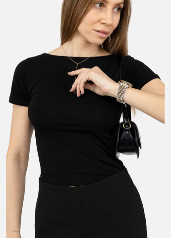 Жіноча футболка з коротким рукавом колір чорний ЦБ-00250396 Busem - (295468641)