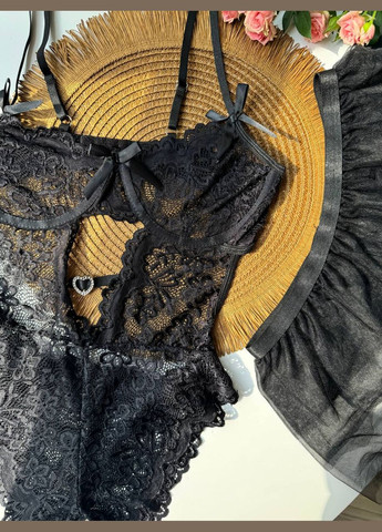 Черный женский комплект нижнего белья с открытым доступом Simply sexy