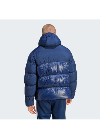 Синяя мужской пуховик adicolor down regen hooded puffer jacket blue il2570 adidas