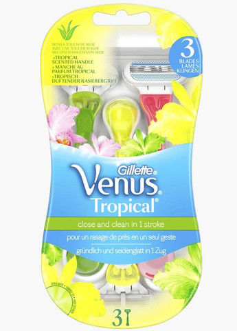 Бритвы одноразовые Gillette Tropical, 3 шт. Venus (328401955)