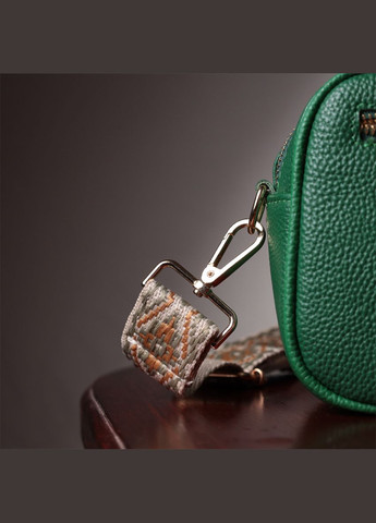 Стиганная женская кроссбоди из натуральной кожи зеленая 22613 Vintage (329198765)