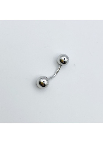 Пірсинг у пуп срібний штанга "Каст д=6" 1,4 г No Brand (369737629)