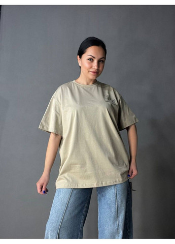 Футболка женская A-N 2358 оверсайз с рисунком животных на спине No Brand - (329694208)