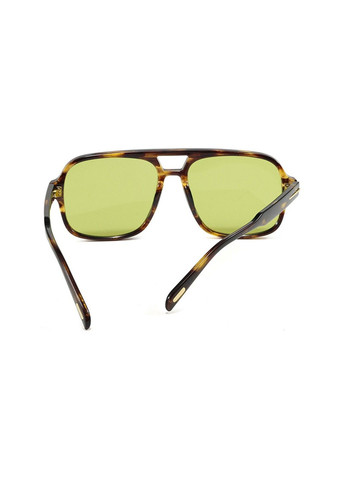 Окуляри сонцезахисні авіатор Smoke TF леопардові з зеленими лінзами No Brand (361678725)