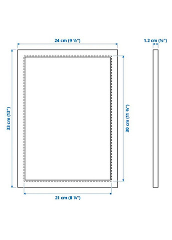 Рамка ІКЕА FISKBO 21х30 см чорний (30295656) IKEA (267901564)