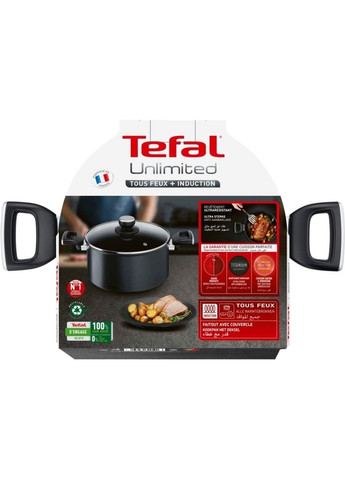 Кастрюля с крышкой Unlimited 5.3л (G2554672) Tefal (360410427)