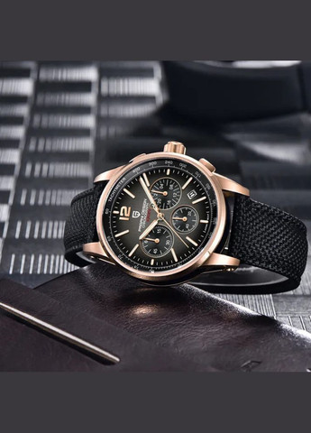 YS008 Rose Gold-Black кварцевый сasual, классический Pagani Design (342323253)