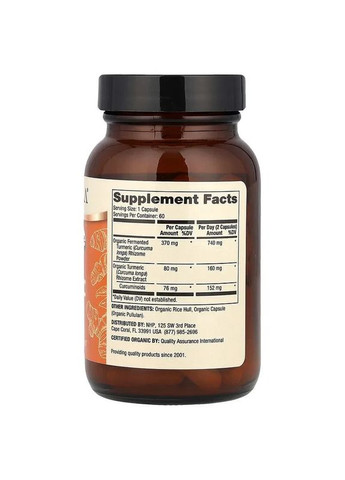Куркума Ферментированная Fermented Turmeric, 60 капсул Dr. Mercola (361118807)