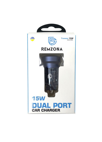 Автомобильное зарядное устройство для автозарядки Treneas 15W CCAA-05BL |2USB, 3A, 15W | Синий Remzona (334293853)