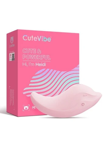 Вібратор та вакуумний стимулятор Heidi Pink CuteVibe (303891304)