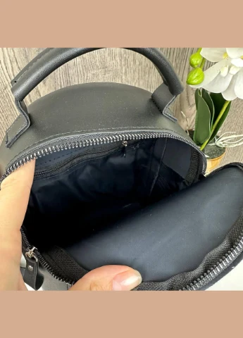 Жіночий мінірюкзачок для дівчат чорний білий Чорний No Brand (334729589)