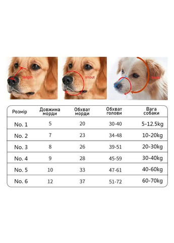 Намордник для собак, силіконовий з рефлективом № 6 Maychan (299915286)