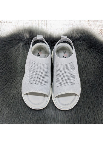 Серые босоножки детские для девочки текстильные Jong Golf