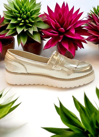 Kamengsi Лоферы на платформе для женщины 30 золотые лоферы золотой з искусственная кожа, — демисезон (299153834)