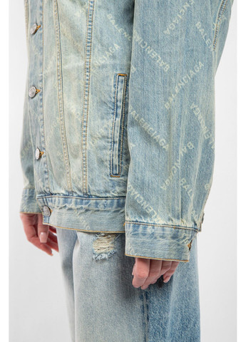 Блакитна демісезонна куртка джинсова Balenciaga