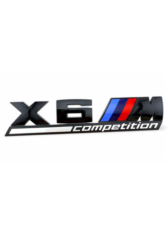 Эмблема BMW X6M Competition черный глянец OEM (354698614)