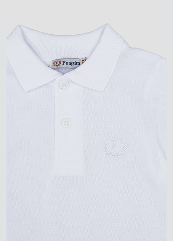 Белая детская футболка-футболка-поло с коротким рукавом для мальчика цвет белый цб-00247458 для мальчика Pengim
