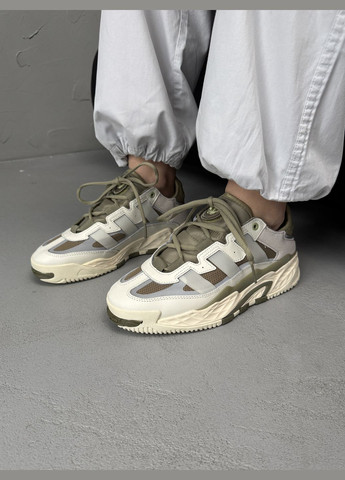 Кроссовки женские и мужские Adidas Niteball beige green | Адидас Найтбол бежевые зеленые No Brand бежевые демисезоны (316663567)