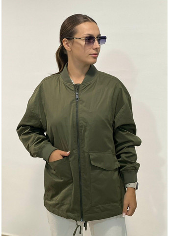 Зеленая демисезонная женский бомбер (56099) s зеленый M&S