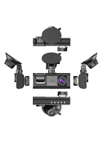 Автомобільний відеореєстратор Full HD 1080 на 3 камери Black Box (327414492)