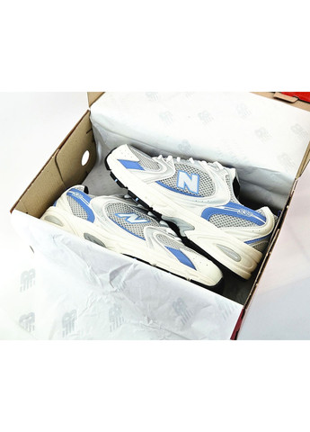 Білі Осінні кросівки чоловічі і жіночі new balance 530 white blue | нью беланс 530 білі No Brand
